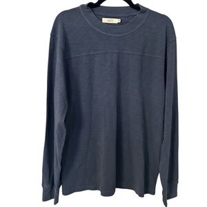 Ae77 Men’s Long Sleeve Navy Cotton Crewneck Sweater Sz M NWT